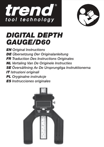 GAUGE/D60 Digital Depth Gauge Instructions