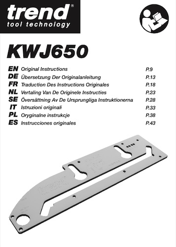 KWJ650 Worktop Jig Instruction Manual in EN,DE,FR,NL,DK,SE,NO & FI