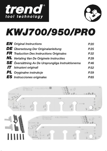 KWJ700/PRO & KWJ950/PRO worktop jig manual