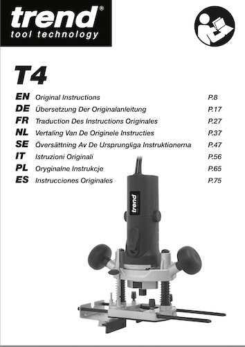 T4E Router Instructions in EN,DE,FR,NL,DK,SE,NO & FI