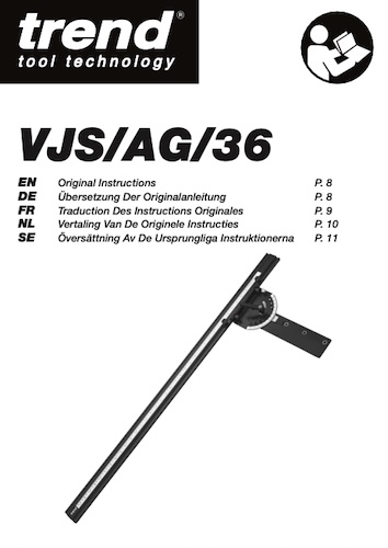 VJS/AG/36 Varijig Variable Angle Guide Instructions in EN,DE,FR,NL & SE